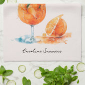 Linge De Cuisine La Vie Chic Est Meilleure Avec L'Aquarelle Spritz (Plié)