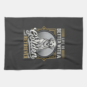 Linge De Cuisine La vie de Golden Retriever est meilleure Chien