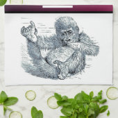 Linge De Cuisine La vie d'une jeune gorille d'Ape (Plié)