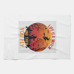 Linge De Cuisine La vie est sorcière puis vous volez Halloween Cime