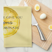 Linge De Cuisine La Vie Vous Donne Une Citation De Citron (Quart Plié)