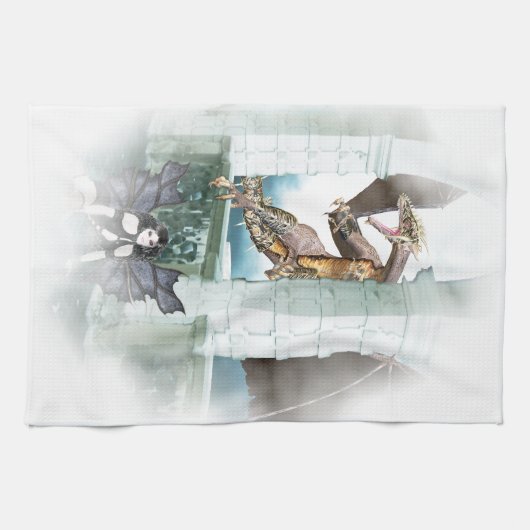 Linge De Cuisine La Vignette du Dragon (Horizontal)