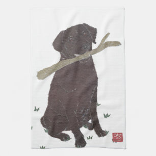 Linge De Cuisine Laboratoire de chocolat, labrador retriever, brun