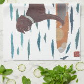 Linge De Cuisine Laboratoire de chocolat, labrador retriever, chien (Plié)