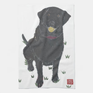 Linge De Cuisine Laboratoire noir, labrador retriever
