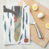 Linge De Cuisine Laboratoire noir, labrador retriever, chien de (Quart Plié)