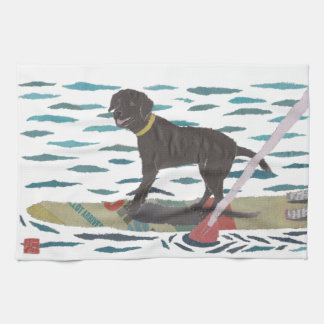 Linge De Cuisine Laboratoire noir, labrador retriever, chien de