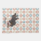 Linge De Cuisine Labrador et beignets noirs (Horizontal)