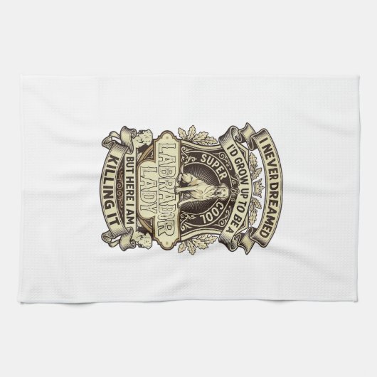 Linge De Cuisine Labrador Lady Dog Crown Shield_1 (Horizontal)