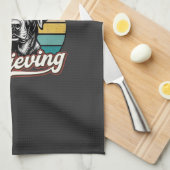 Linge De Cuisine Labrador N'arrête Pas De Récupérer Chien Rétro (Quart Plié)