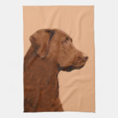 Linge De Cuisine Labrador Retriever (Chocolat) Peinture - Chien Art (Vertical)