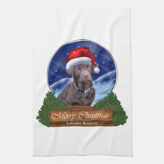 Linge De Cuisine Labrador Retriever Christmas (Vertical)