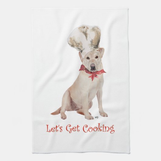 Linge De Cuisine Labrador Retriever Jaune Cuisine (Vertical)