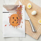 Linge De Cuisine Labrador Retriever jaune Halloween (Quart Plié)