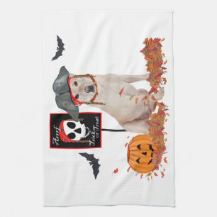 Linge De Cuisine Labrador Retriever jaune Halloween
