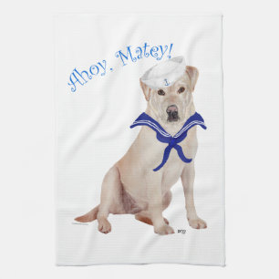 Linge De Cuisine Labrador Retriever Jaune Marin