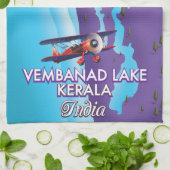 Linge De Cuisine Lac de Vembanad, Inde poster voyage (Plié)