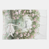 Linge De Cuisine Lac des Cygnes Fleurs de Roses Roses Bridal Shower (Horizontal)