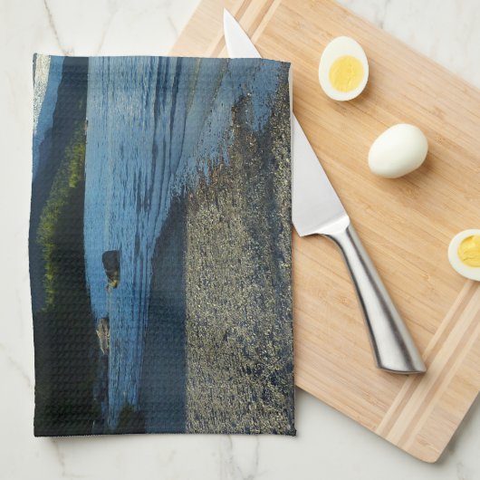 Linge De Cuisine Lac Mendenhall dans Juneau Paysage de l'Alaska (Quart Plié)