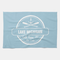 Lac Michigan, ville personnalisée, nom, ancre, pag