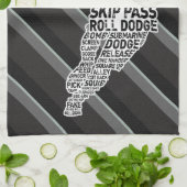 Linge De Cuisine Lacrosse Player Word Art Design (Plié)