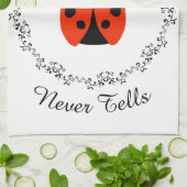 Linge De Cuisine Lady Bug - Une Dame Ne Dit Jamais Personnalisé (Plié)