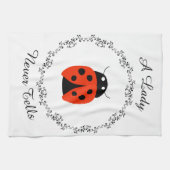 Linge De Cuisine Lady Bug - Une Dame Ne Dit Jamais Personnalisé (Horizontal)