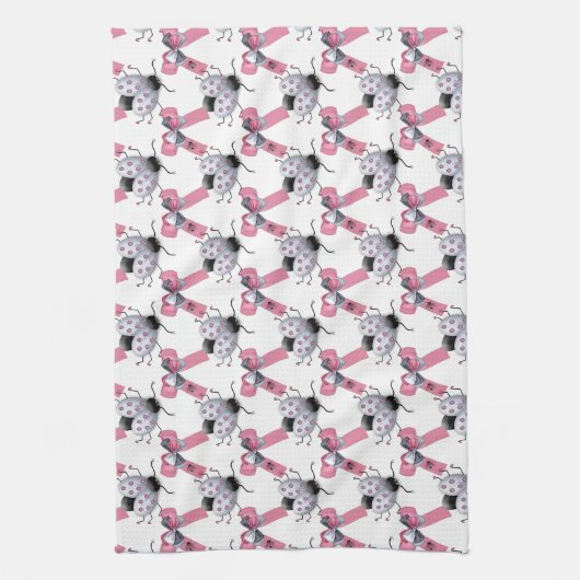 Linge De Cuisine Lady Bugs and Bows (Vertical)