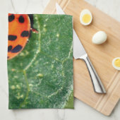 Linge De Cuisine Ladybug sur la feuille gros (Quart Plié)