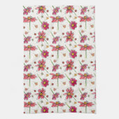 Linge De Cuisine Ladybugs Bees Aquarelle Fleurs (Vertical)