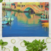 Linge De Cuisine Lagon vénitien - MURANO - panorama (Plié)