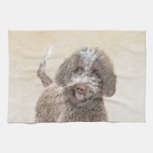 Linge De Cuisine Lagotto Romagnolo Peinture - Cute Original Chien A