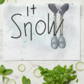 Linge De Cuisine Laisser la neige glacée hiver (Plié)