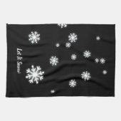 Linge De Cuisine Laisser neiger les flocons de neige pendant les fê (Horizontal)