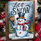 Linge De Cuisine Laisser neiger Noël Snowman