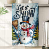Linge De Cuisine Laisser neiger Noël Snowman