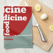 Linge De Cuisine Laissez la nourriture être par la médecine Hippocr (Quart Plié)