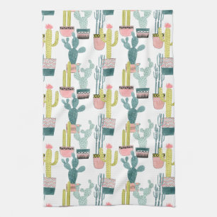 Linge De Cuisine Laissez-nous taco au sujet de motif de cactus de