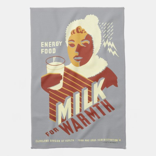 Linge De Cuisine Lait pour la chaleur (Vertical)