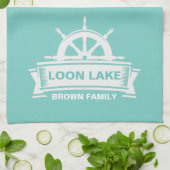 Linge De Cuisine Lake House Vacances Nom de famille (Plié)