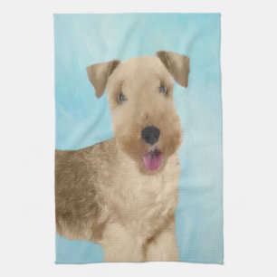 Linge De Cuisine Lakeland Terrier Peinture - Cute Original Chien Ar