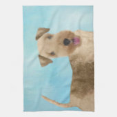 Linge De Cuisine Lakeland Terrier Peinture - Cute Original Chien Ar (Vertical)