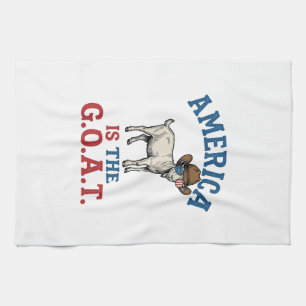 Linge De Cuisine L'Amérique Est La G.O.A.T Chemise de Cow-boy Patri