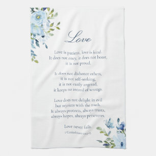 Linge De Cuisine L'amour à l'aquarelle est une cuisine blanche et b