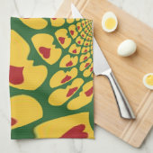 Linge De Cuisine L'amour à Rasta Couleurs : Coeurs de reggae (Quart Plié)