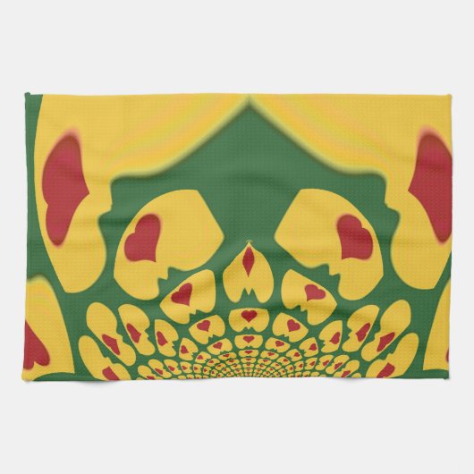 Linge De Cuisine L'amour à Rasta Couleurs : Coeurs de reggae (Horizontal)