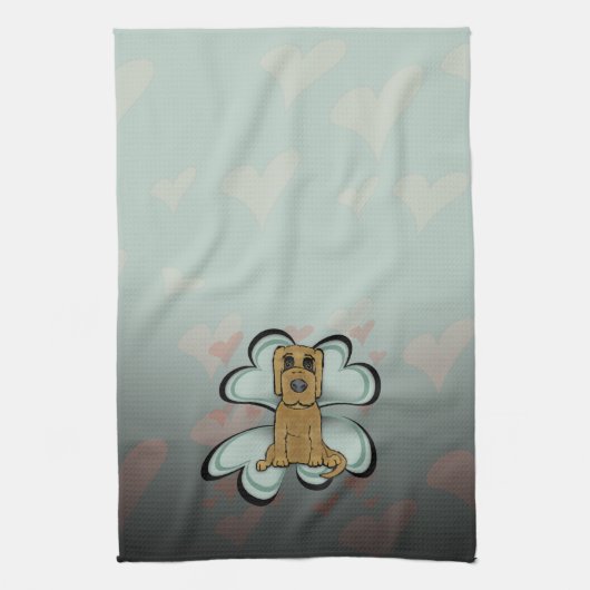Linge De Cuisine L'amour des chiots (Vertical)