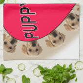 Linge De Cuisine L'amour des chiots (Plié)