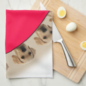 Linge De Cuisine L'amour des chiots (Quart Plié)