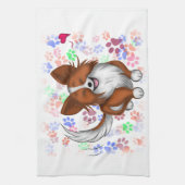 Linge De Cuisine L'amour des chiots (Vertical)